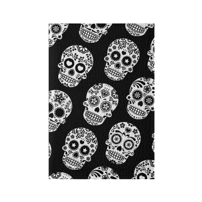 Обложка для паспорта матовая кожа Черепа фото