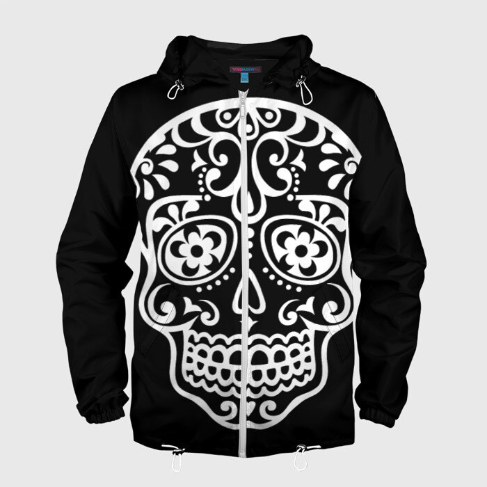 Мужская ветровка 3D Мексиканский череп фото