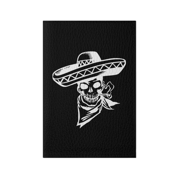 Обложка для паспорта матовая кожа День мертвецов фото