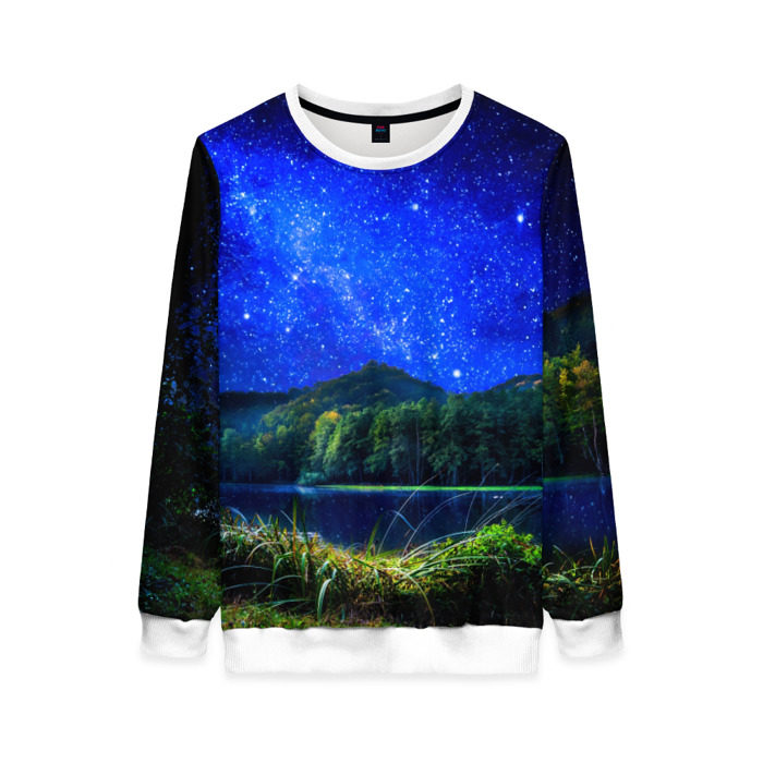 Женский свитшот 3D Звездное небо фото