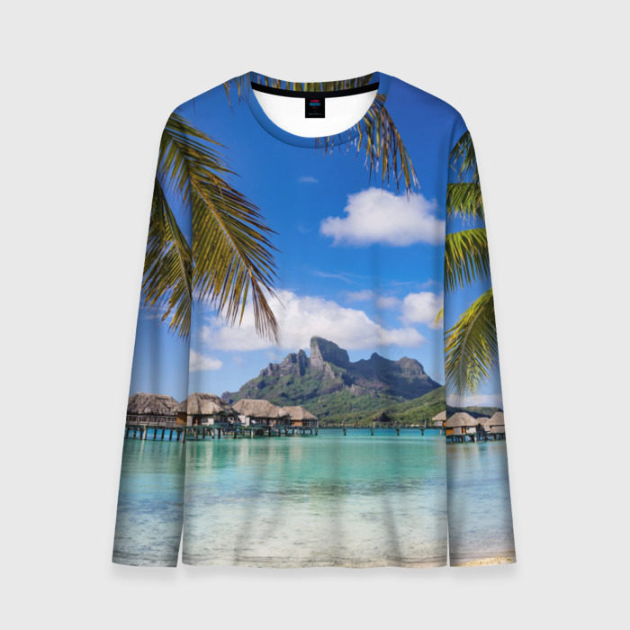 Мужской лонгслив 3D Бора-Бора фото