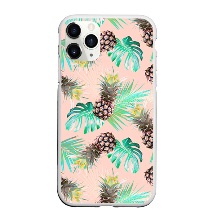 Чехол для iPhone 11 Pro матовый Ананасы 20 фото