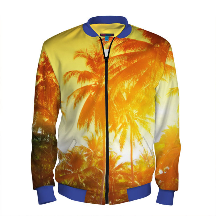 Мужской бомбер 3D Пальмы фото