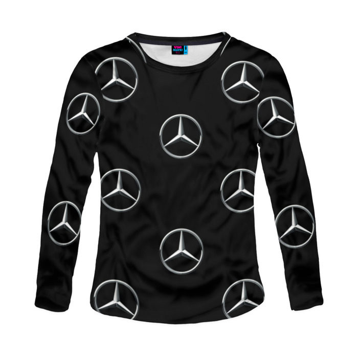 Женский лонгслив 3D Mercedes фото