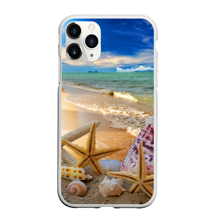 Чехол для iPhone 11 Pro матовый Морской пляж 2 фото