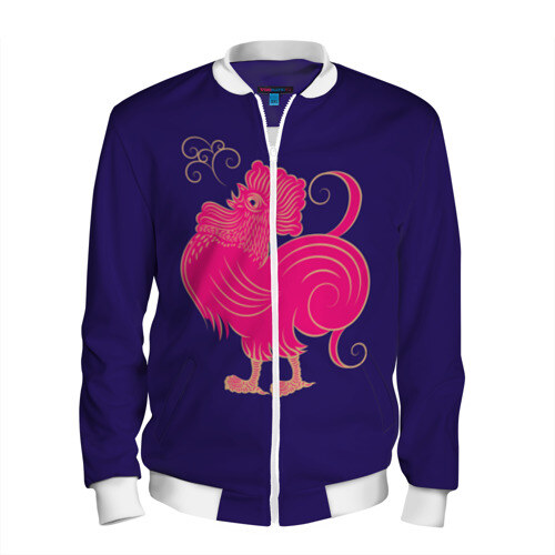 Мужской бомбер 3D Год Петуха фото