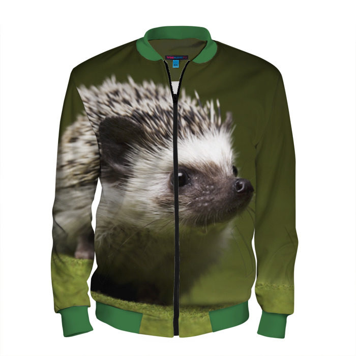 Мужской бомбер 3D Ежик фото