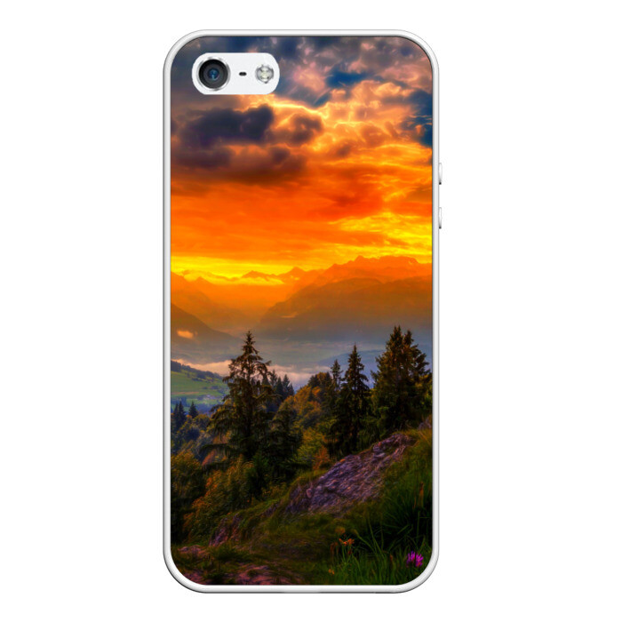 Чехол для iPhone 5/5S матовый Пейзаж фото