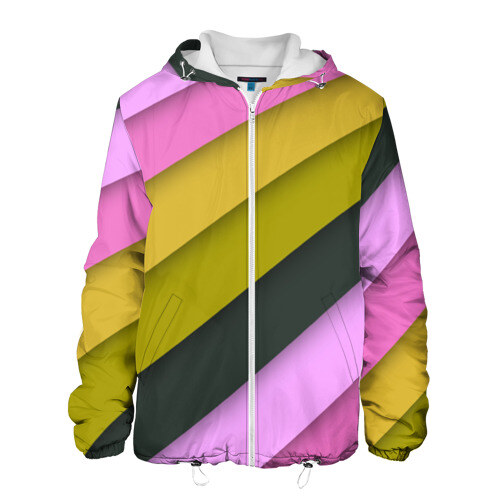 Мужская куртка 3D Цветные полосы фото