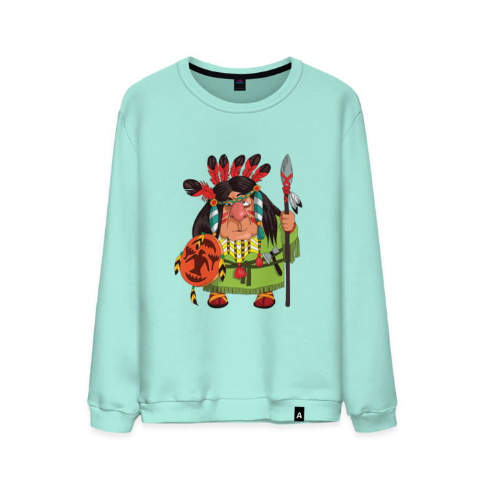 Мужской свитшот хлопок Забавные Индейцы 8 фото