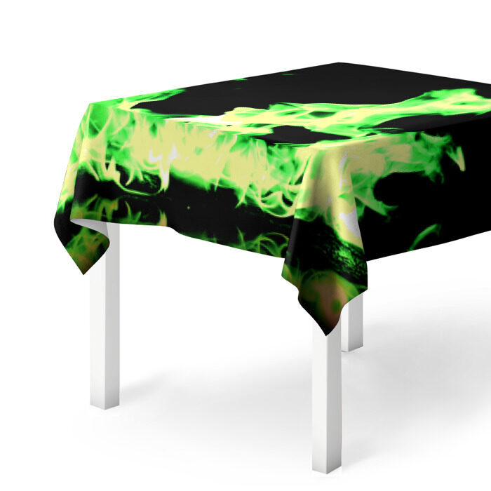 Скатерть 3D Зеленый огонь фото