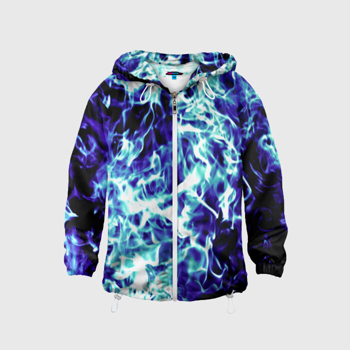 Детская ветровка 3D Огненный фото