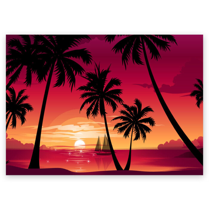 Поздравительная открытка Пальмы фото