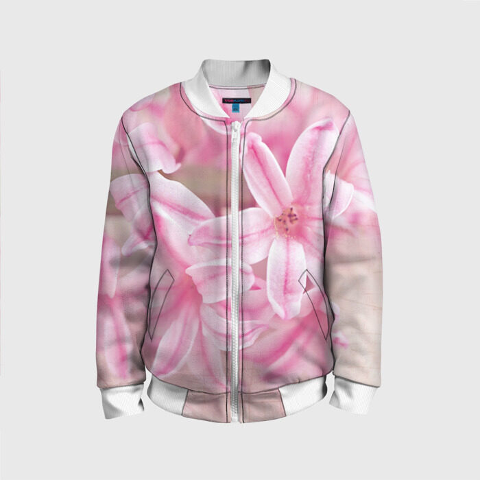 Детский бомбер 3D Нежные цветочки фото