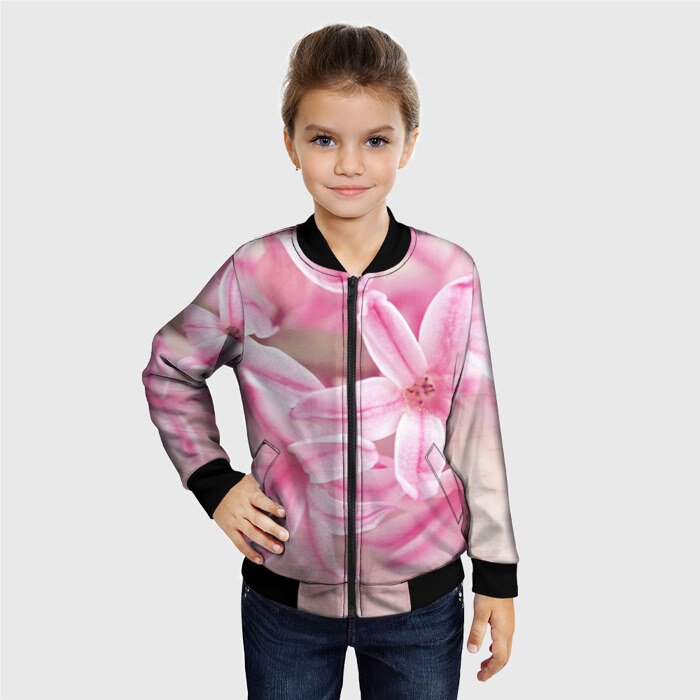 Детский бомбер 3D Нежные цветочки фото