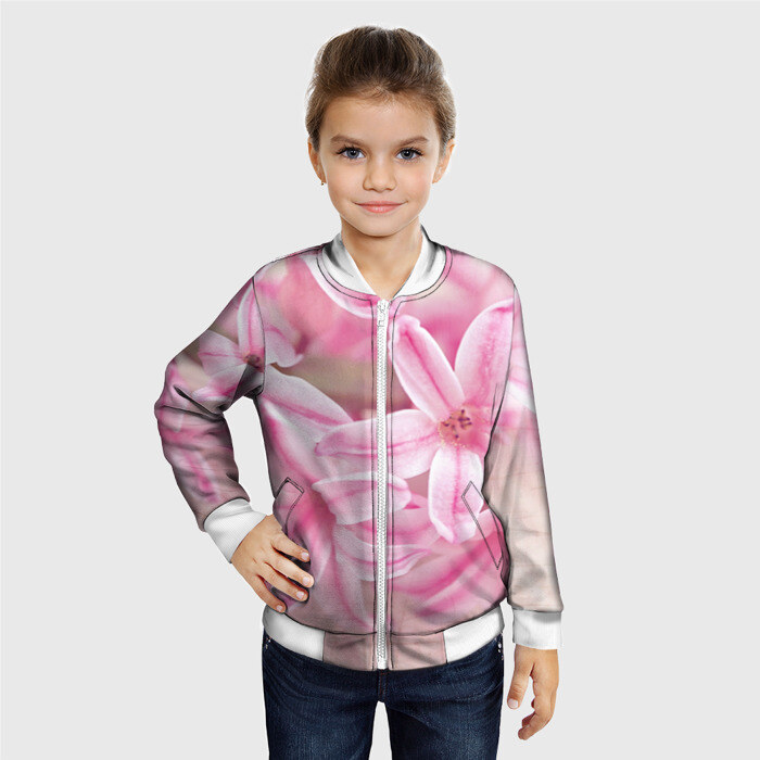 Детский бомбер 3D Нежные цветочки фото