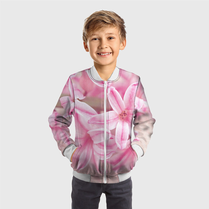 Детский бомбер 3D Нежные цветочки фото