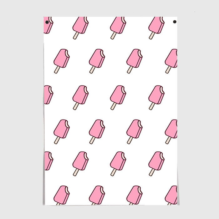 Постер Мороженое розовое фото