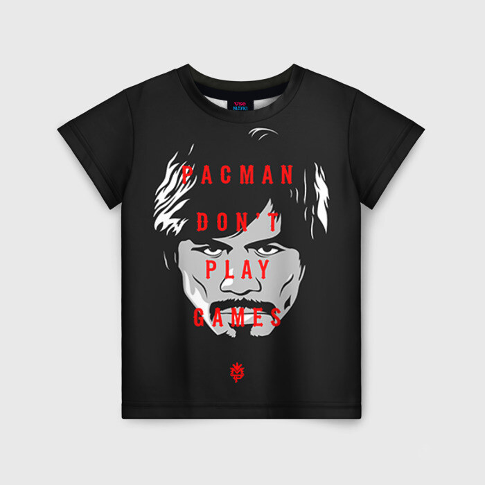 Детская футболка 3D PacMan don`t Play games фото