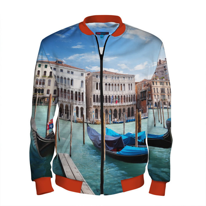 Мужской бомбер 3D Италия (Венеция) фото