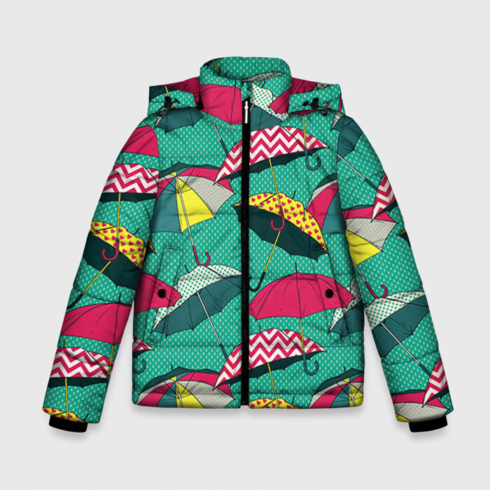 Зимняя куртка для мальчиков 3D Поп арт 19 фото