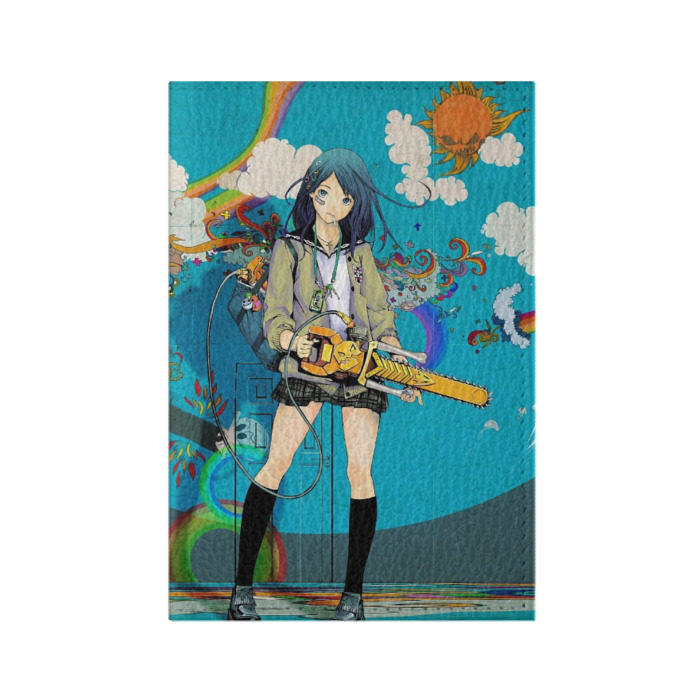 Обложка для паспорта матовая кожа Тян с пилой фото