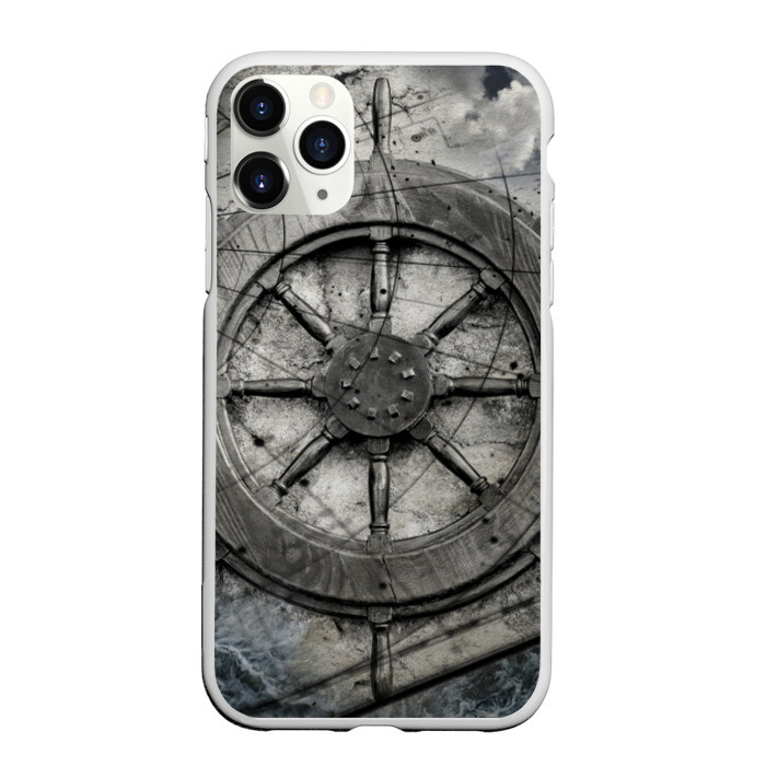 Чехол для iPhone 11 Pro матовый Штурвал фото