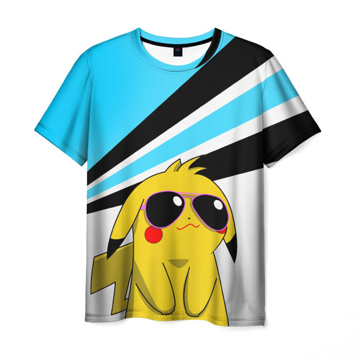 Мужская футболка 3D Пикачу в очках фото