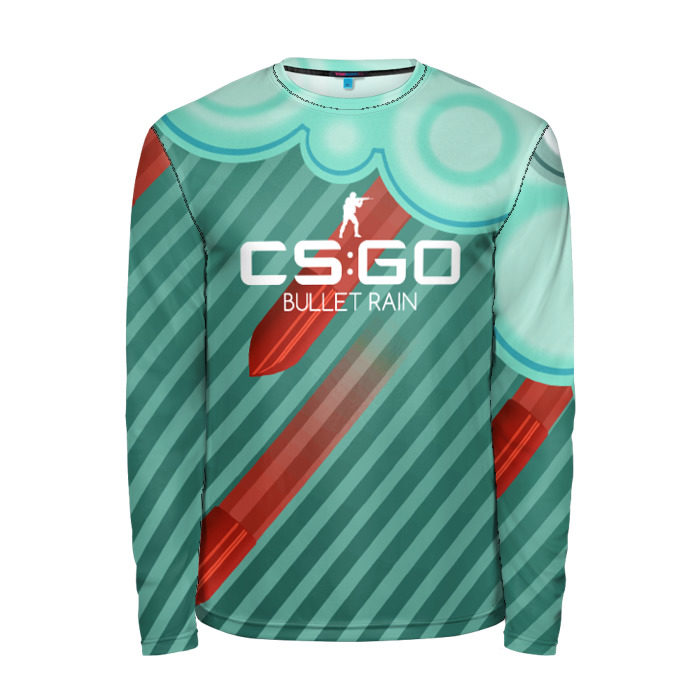 Мужской лонгслив 3D cs:go - Bullet rain (Дождь из пуль) фото