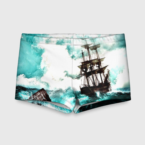 Детские купальные плавки 3D Ship фото