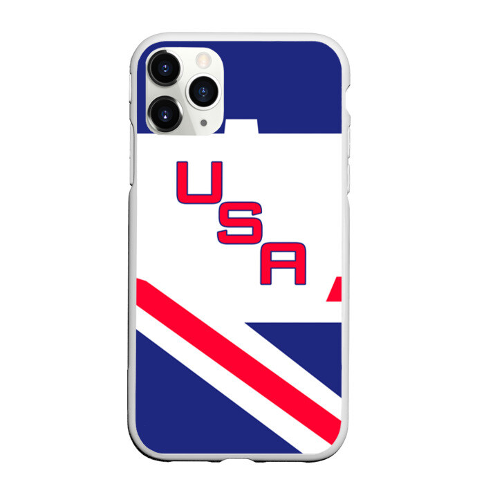 Чехол для iPhone 11 Pro матовый Сборная по хоккею USA фото