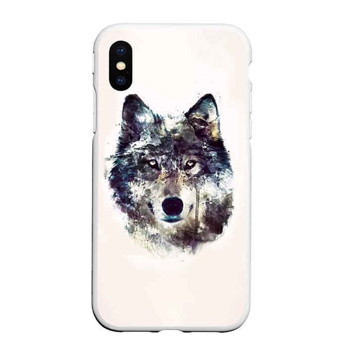 Чехол для iPhone XS Max матовый Волк фото