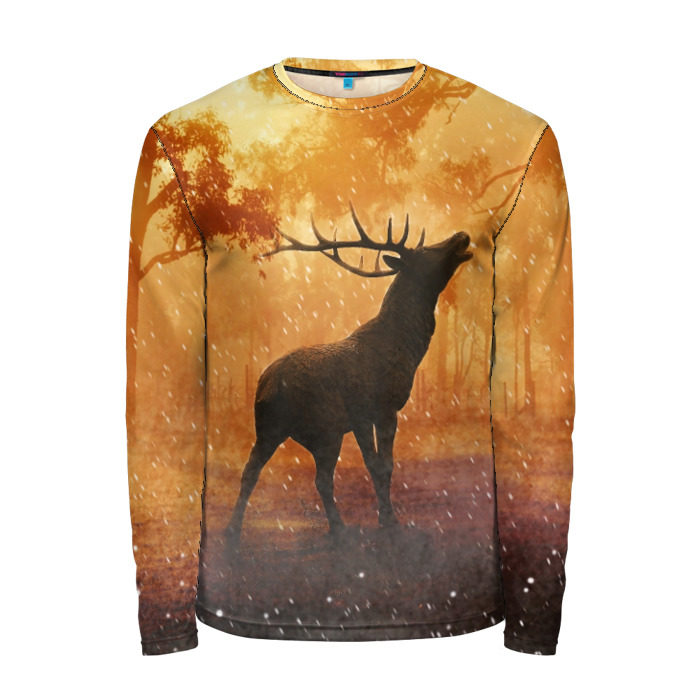 Мужской лонгслив 3D Страна оленья фото