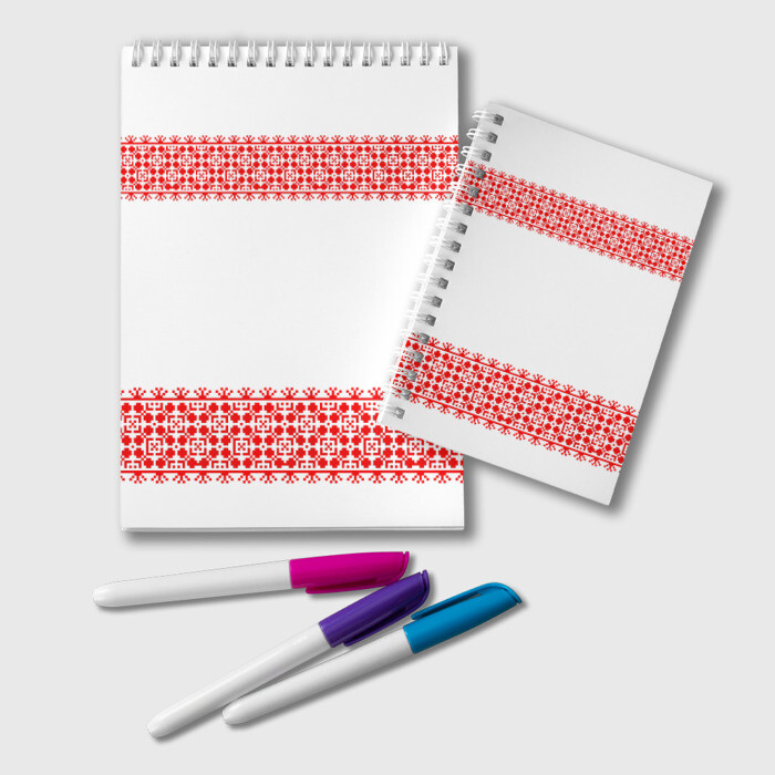 Блокнот Славянский орнамент (на белом) фото