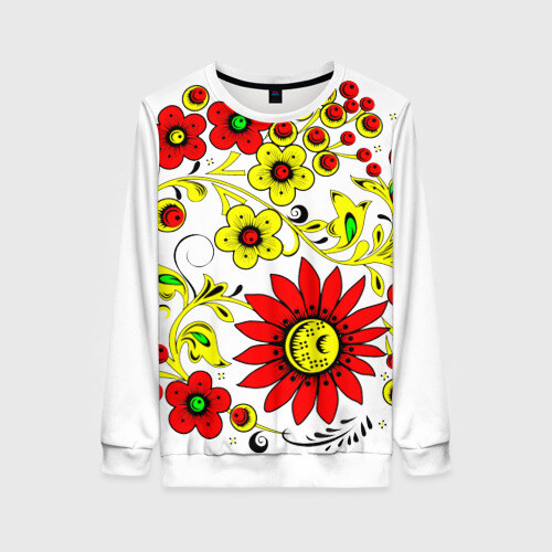 Женский свитшот 3D Хохлома 1 фото