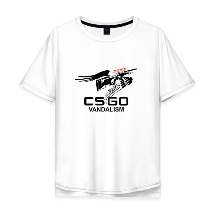 Мужская футболка хлопок Oversize cs:go - Mirage graffity фото