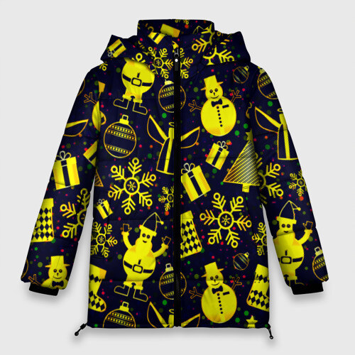 Женская зимняя куртка 3D Новогодний фото