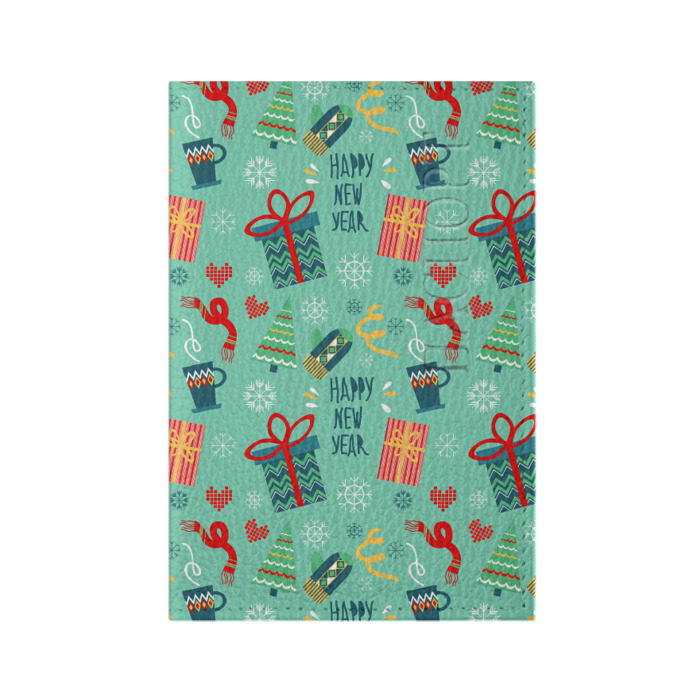 Обложка для паспорта матовая кожа Новый год от new.art.fox фото