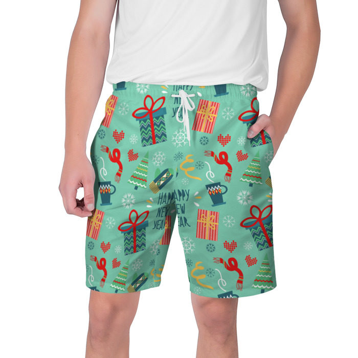 Мужские шорты 3D Новый год от new.art.fox фото