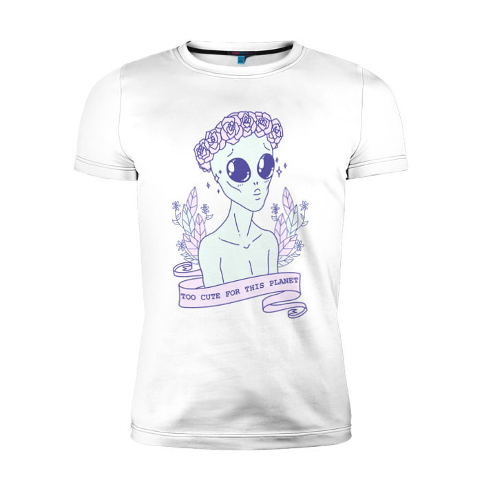 Мужская футболка премиум cute alien фото