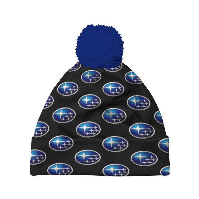 Шапка 3D c помпоном Subaru фото