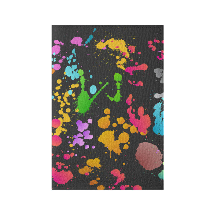 Обложка для паспорта матовая кожа Игра красок фото