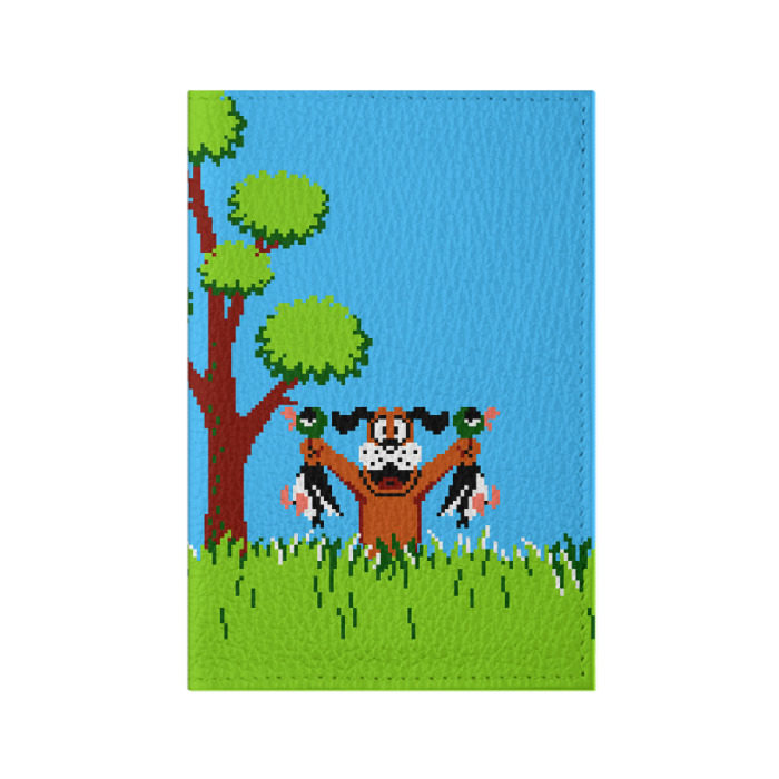 Обложка для паспорта матовая кожа Утиная охота фото