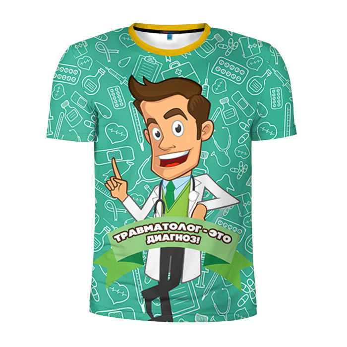 Мужская футболка 3D спортивная Травматолог фото
