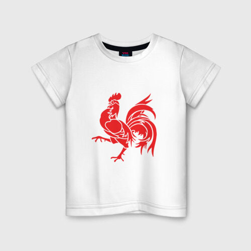 Детская футболка хлопок Петух Новогодний фото