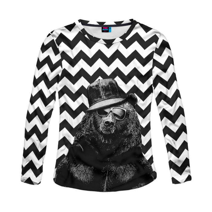 Женский лонгслив 3D Mr. Bear фото