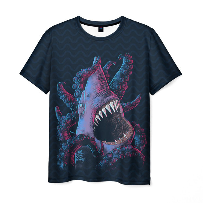 Мужская футболка 3D Underwater Fight фото