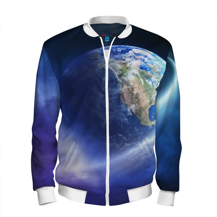 Мужской бомбер 3D Космос фото