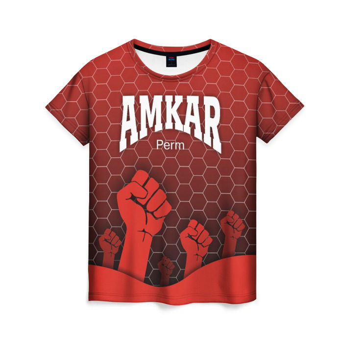 Женская футболка 3D Amkar Perm фото