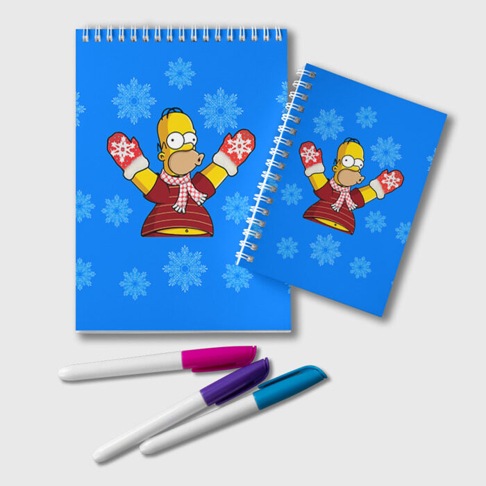 Блокнот Симпсоны новогодние 2 фото